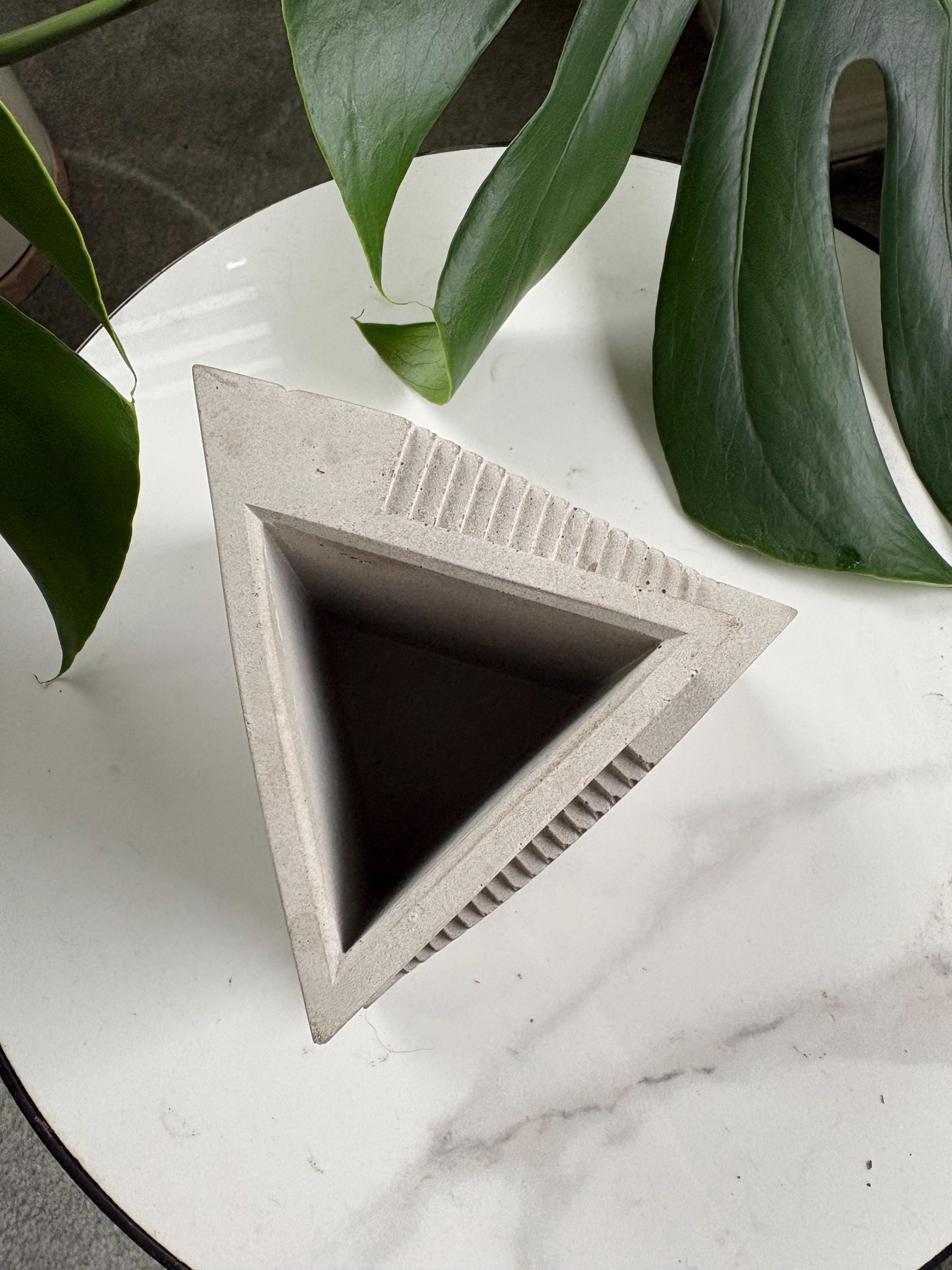 Triangular Pots Triangular Concrete Planter | Handmade Pot - Etsy