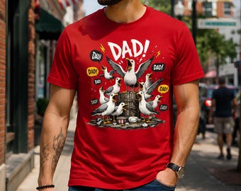 Funny Dad Goose png, Dad Dad Dad Seagull Shirt Design, Father Humor Graphic, Funny Father Day png, Dad Life Goose Dad Artwork
