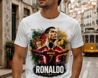 CR7 Ronaldo png, Portugal Soccer Legend Design, Football Player Shirt Graphic, Ronaldo Fan Art png, Digital Download