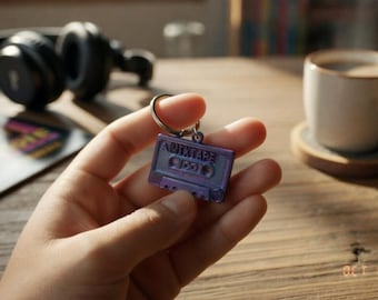 Portachiavi NFC a tema mixtape retrò – Tocca per riprodurre una canzone – Regalo ideale per gli amanti della musica