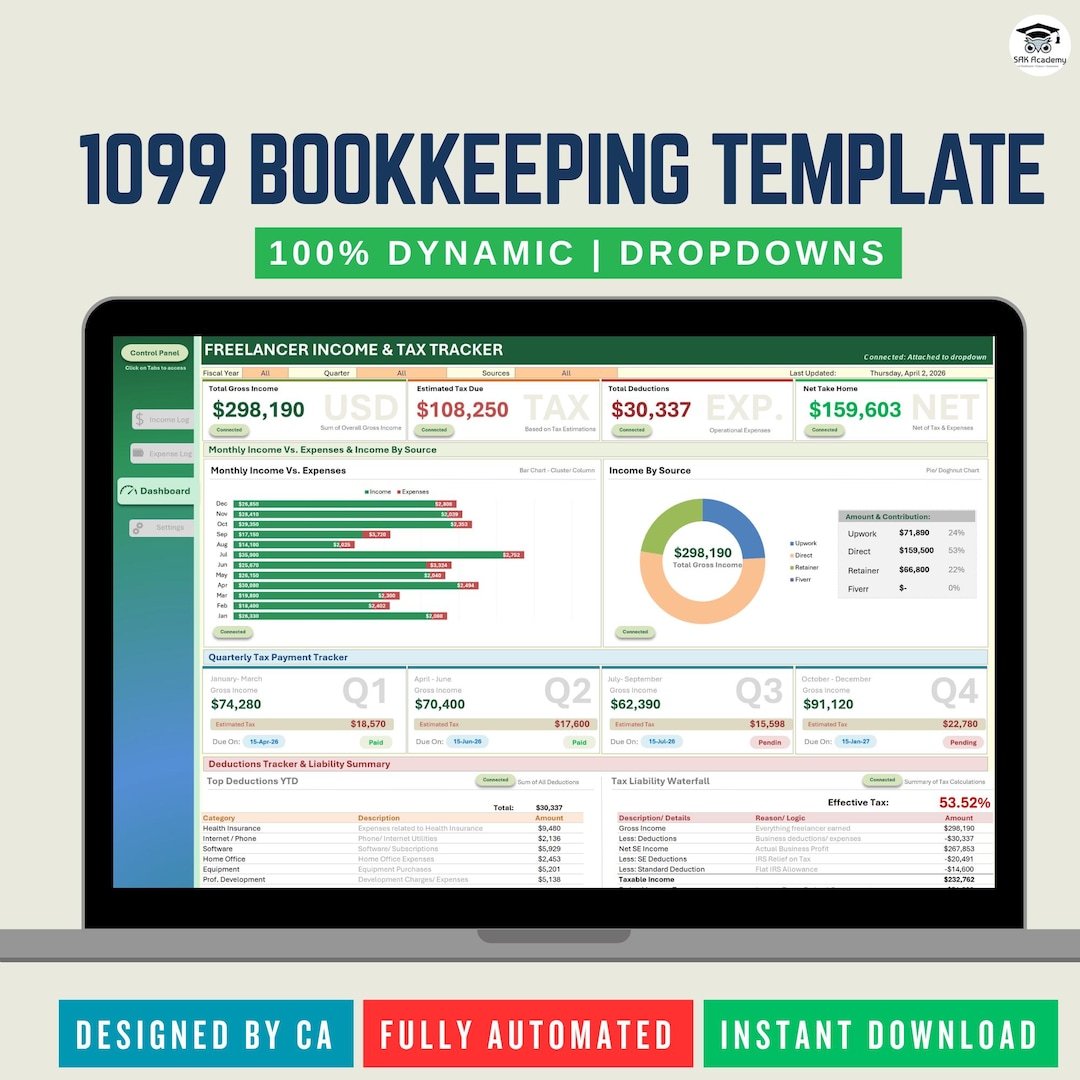 1099 Expense Tracker Spreadsheet