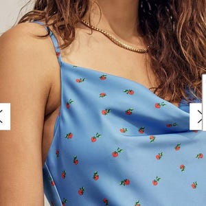 Blaues Kleid Urban Outfitters Kirschen Größe M Sommer Slip für jeden Anlass Bild 3