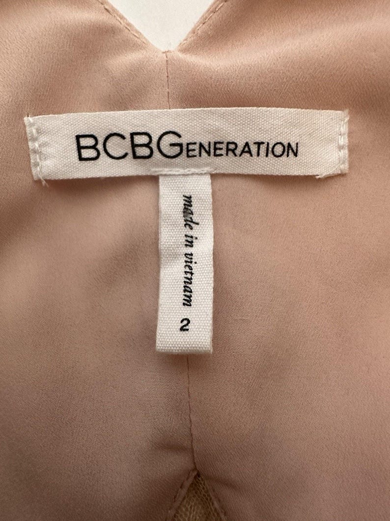 BCBG Dress Peachy Pink Size 2 Spring Summer Whimsical image 6