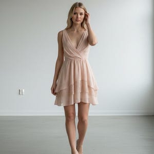 BCBG Dress Peachy Pink Size 2 Spring Summer Whimsical image 1