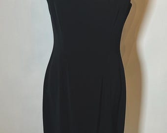 Bob Mackie schwarze Tank-Kleid Größe 8 Midi-Länge Classic Style