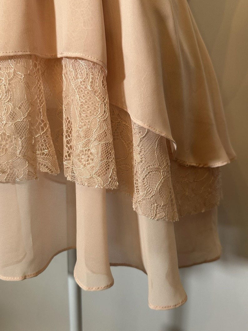 BCBG Dress Peachy Pink Size 2 Spring Summer Whimsical image 5