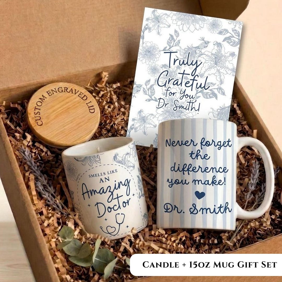Prostate Doctor Gift Thank You Doctor Gift Box, Doctor Appreciation Gift, Soy Candle Gift ...
