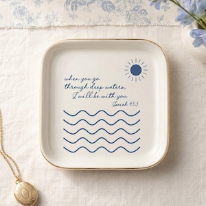 Custom Bible Verse Ring Dish,Personalized Christian Gift,Scripture Trinket Dish,Baptism Gift for Daughter