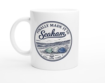 Seaham Sea Glass Hunter Keramikbecher, Beachcomber Kaffeetasse (11oz)
