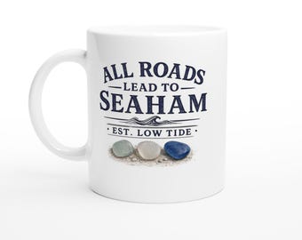 Seaham Seeglasbecher, Küsten Beachcomber Keramikkaffeetasse