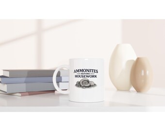 Ammoniten vor der Hausarbeit Tasse - Lyme Regis Fossil Keramik Geschenk (11 Unzen)