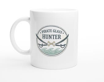 Pirate Glass Hunter Mug: Sea Glass Beachcomber Coastal Gift