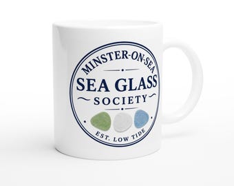 Minster on Sea Mug, Isle of Sheppey Gift, Sea Glass Society Coffee Cup, Kent Coastal Souvenir, Personalized Seaside Mug, Beach Lover Gift