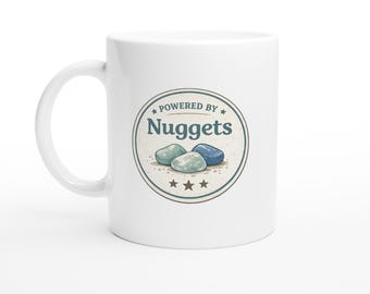 Powered by Nuggets Sea Glass Mug – Vintage Style Beachcomber Gift