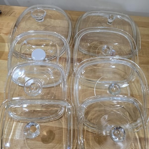 Choice of Vintage Pyrex Corning Clear Glass Replacement Lid Lids