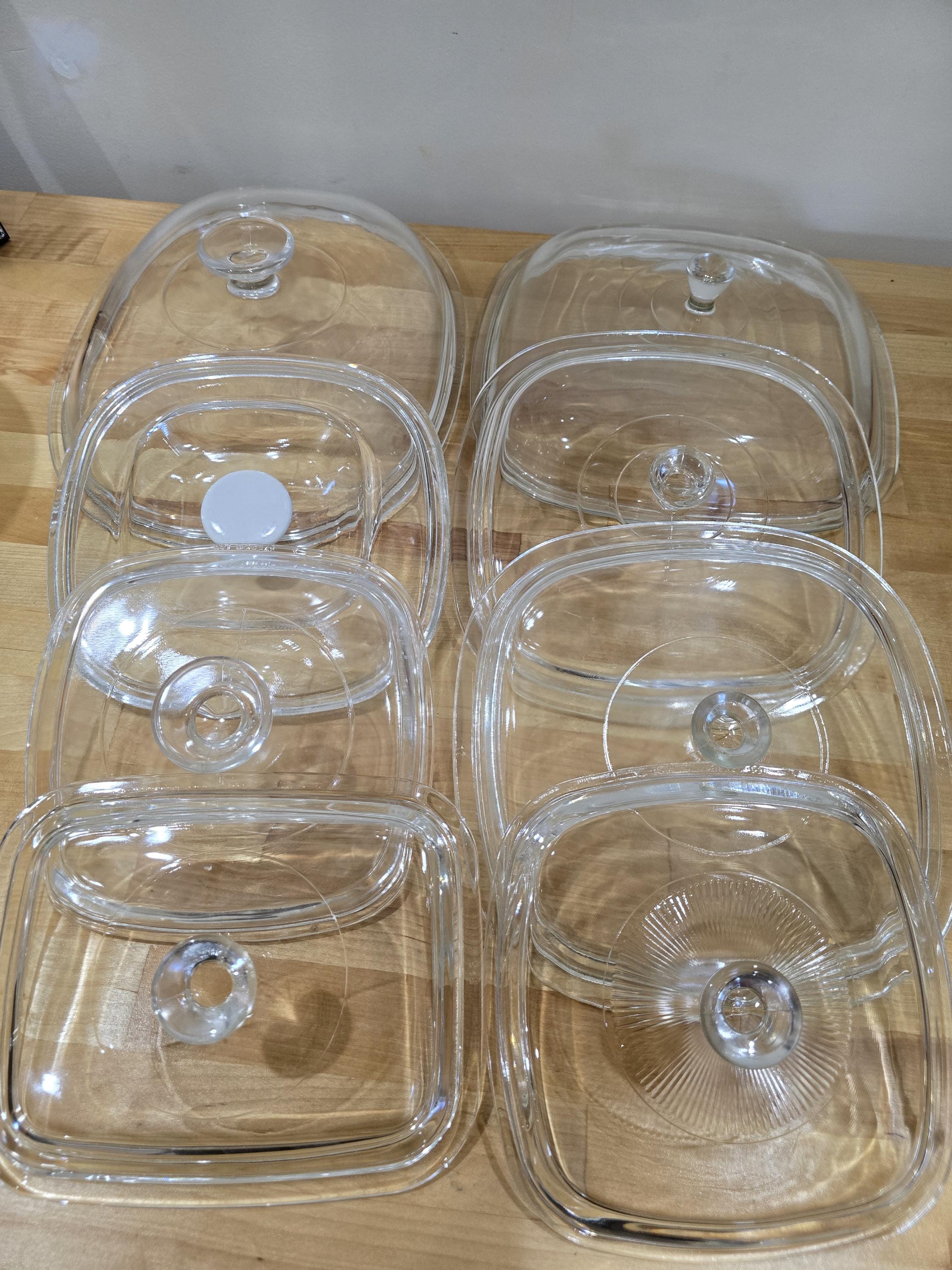 Choice of Vintage Pyrex Corning Clear Glass Replacement Lid Lids