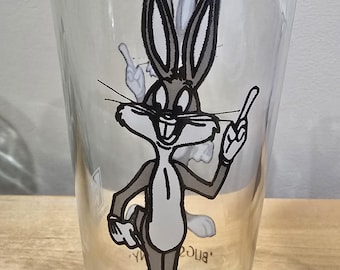 Vintage 1973 Looney Toons Collector Pepsi Bugs Bunny Tumbler Black Lettering