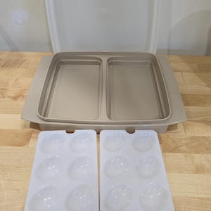 Vintage Tupperware Teufeleder Eierschale Eierträger #723-1