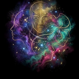 Minds of All Kinds Cosmic Neurodiversity Art Print, Galaxy Human Profiles Wall Decor, Autism Awareness Gift, Inclusive Celestial Poster