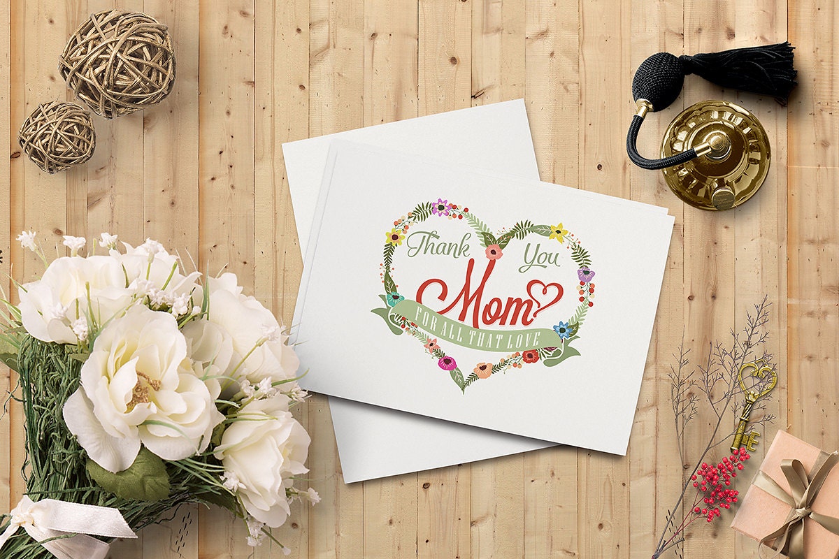 Thank You Mom Card Printable Instant Download Mother's Etsy