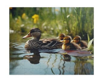 Mallard Duck with Ducklings Puzzle 110, 252, 520-piece | Nature Wildlife Jigsaw