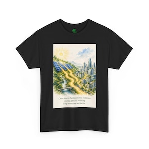 Sunlight Powers Prosperity Shirt, Solar Energy Tshirt, Clean Power Tee