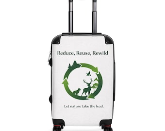 Reduce Reuse Rewild Suitcase Minimalist Travel Luggage