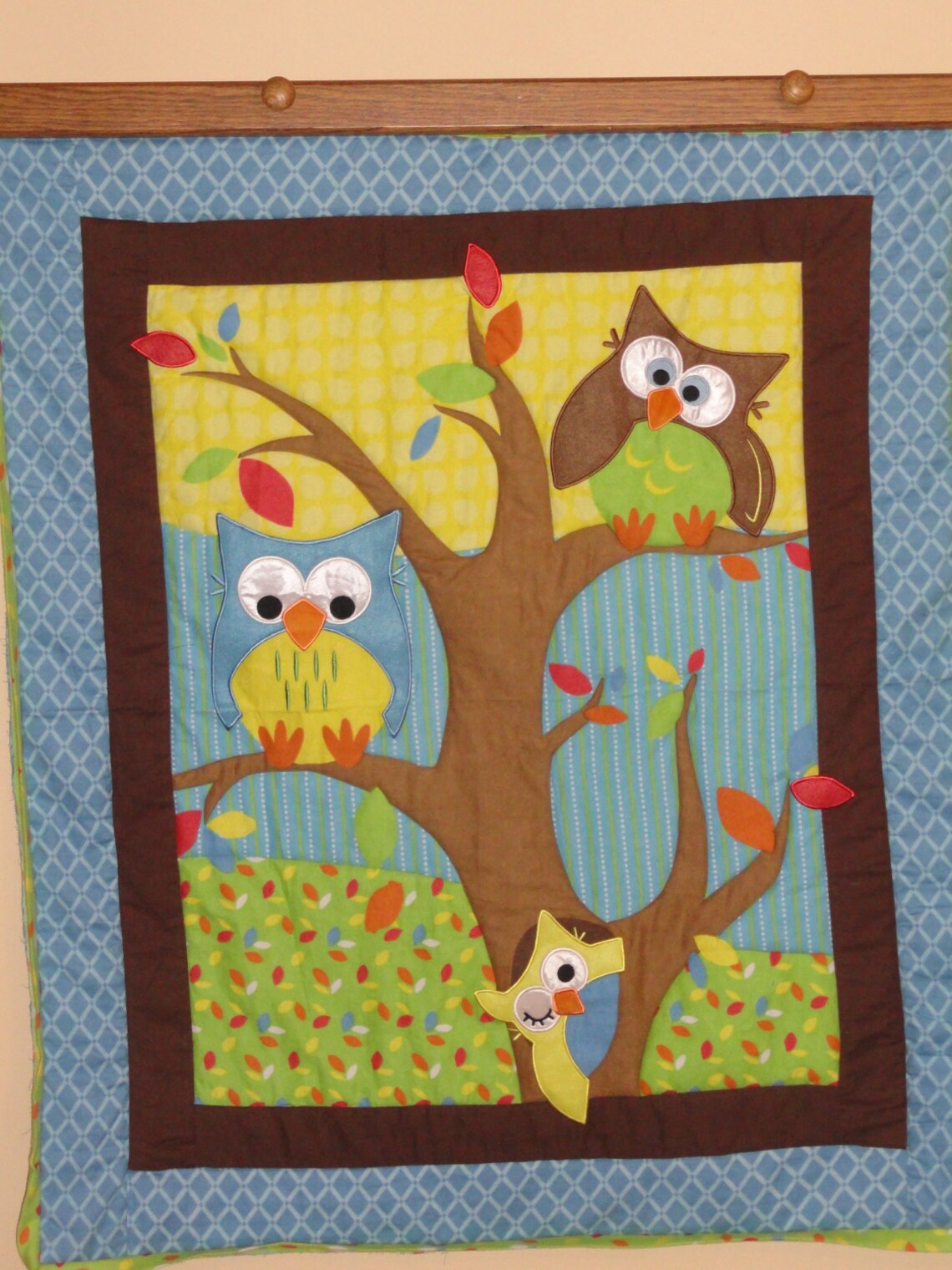 Family Tree Owls Quilted Blanket NCU0NT057 main image 1