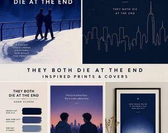 Ze sterven allebei aan het einde | Geïnspireerd door BookTok PDF | Printbare boekpagina's als muurdecoratie | Esthetische emotionele citaten | BookTok decoratie | Direct downloaden