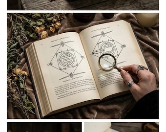 The Key of Solomon Grimoire - Clavicula Salomonis, 574 Pages Leather Bound Occult Book, Ancient Magic Circle Rituals and Pentacles