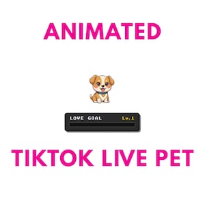 Animerad TikTok Live Pet Widget – Interaktiv OBS-överlagring, resurs för presentreaktionsströmning