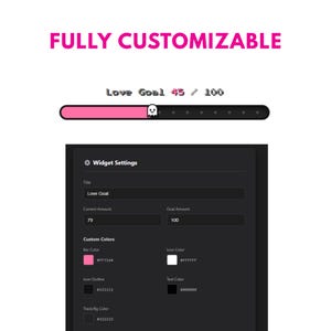Stream Goal Widget Bundle Full Customizable For OBS, Twitch/Kick Streamer Overlay sub Tracker