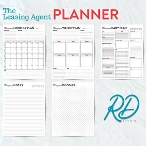 The Leasing Agent Planner Bundle | Property Management Printable | Monthly, Weekly, Daily Pages + Notes & Doodle Pages