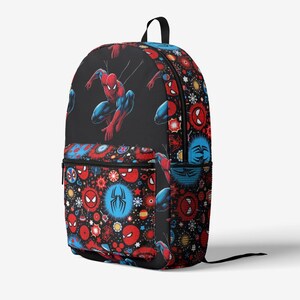 Spiderman gedruckt bunter trendiger Rucksack | Schulanfang Bild 5