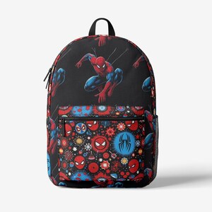 Spiderman gedruckt bunter trendiger Rucksack | Schulanfang Bild 3