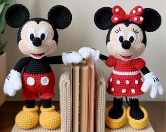 Amigurumi minni and mikki Mouse Crochet Pattern PDF | Iconic Toy for Fans & Collectors | Perfect Handmade Gift