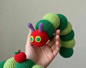 Amigurumi Very Hungry Caterpillar Crochet Pattern | Bug Plushie PDF Download