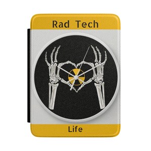 Rad Tech Life Case E-bok | Skeletthänder Hjärta Strålningssymbol
