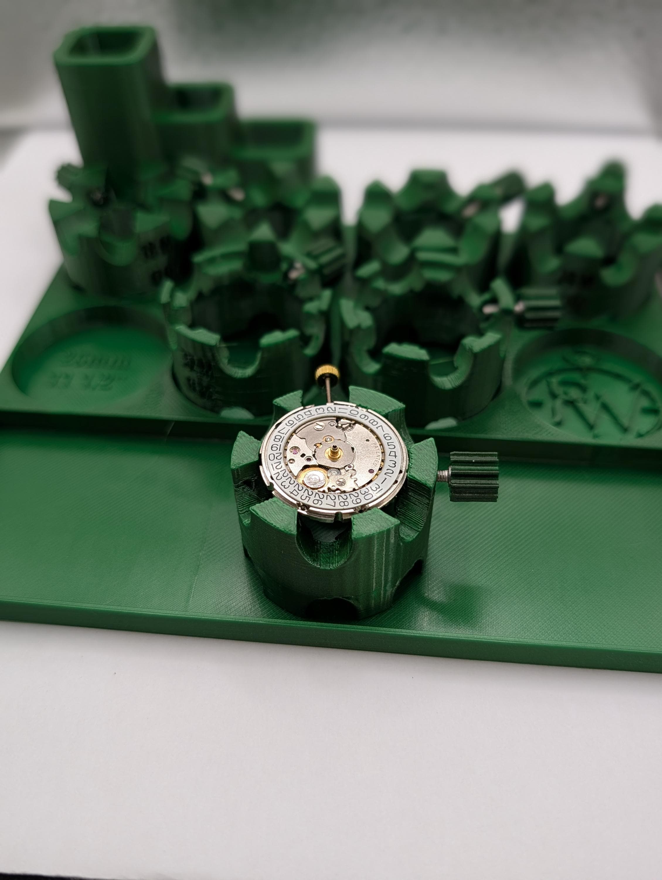 Watchmaker Workstation Tray – Movement Holder System, PETG Bench Organization image 2