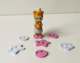 Zestaw stojaków ekspozycyjnych Sonny Angel | Uchwyt na figurkę | Stojaki na kwiaty w kształcie serca w kształcie gwiazdy