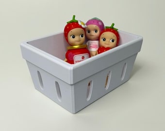 Wyświetlacz Sonny Angel | Kosz z owocami i warzywami | Stojak kolekcjonerski | Organizer na miniaturowe figurki