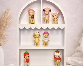 Półka ekspozycyjna w kształcie łuku | Sonny Angel, organizer na figurki w kształcie pudełka