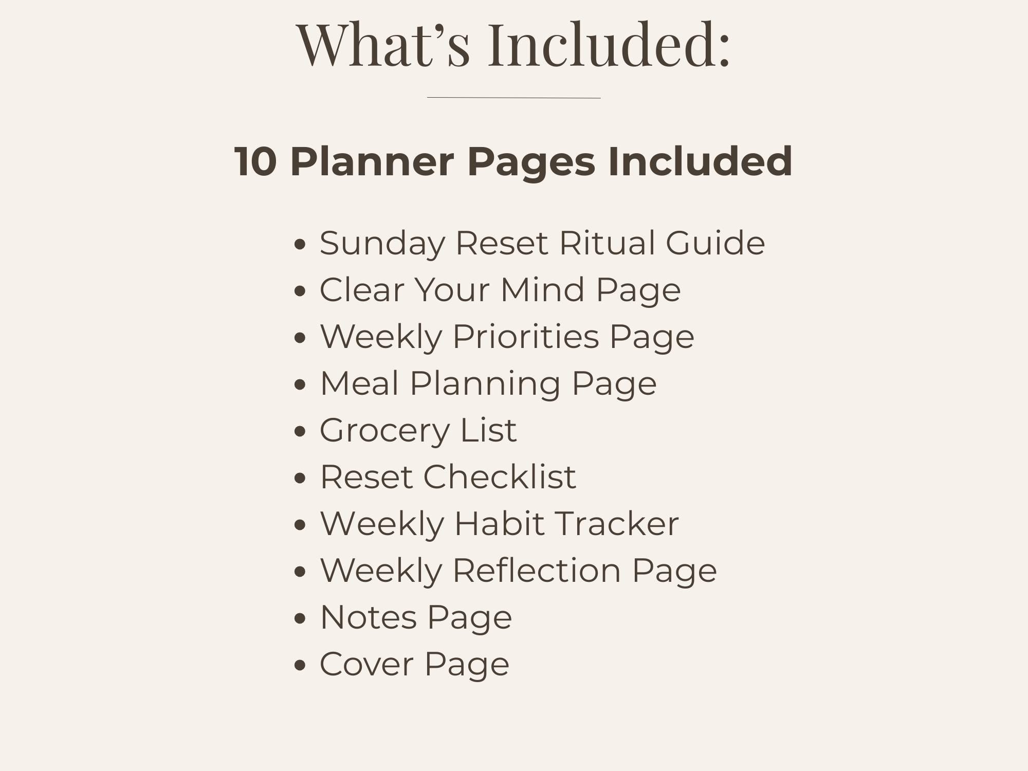 Weekly Planner Printable | Sunday Reset | Habit Tracker | Self Care ...