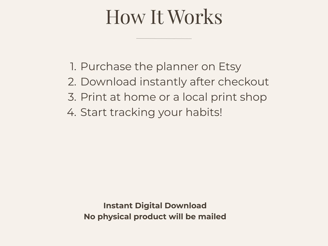 Minimalist Habit Tracker Printable | Weekly Routine Planner (instant ...