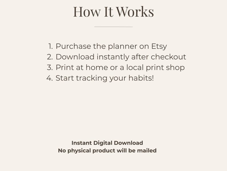 Minimalist Habit Tracker Printable | Weekly Routine Planner (instant ...