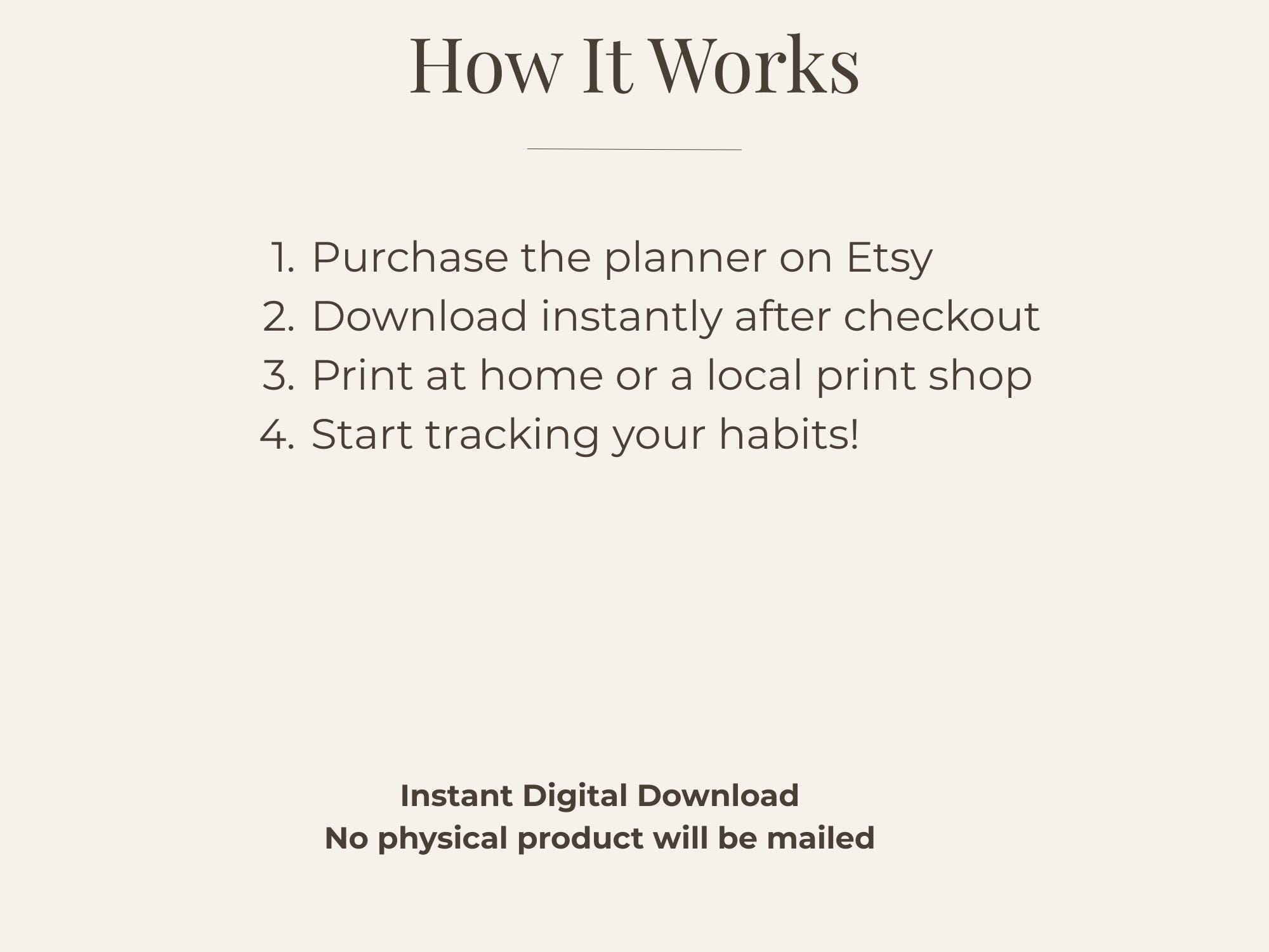 Minimalist Habit Tracker Printable | Weekly Routine Planner (instant ...