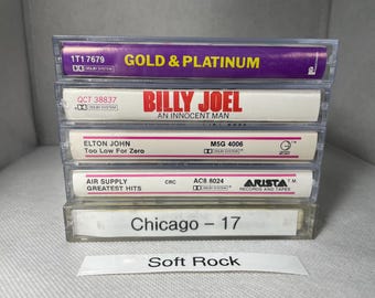 Soft Rock Cassette Lot: Billy Joel, Elton John, Chicago – Tested VG (5 Tapes)