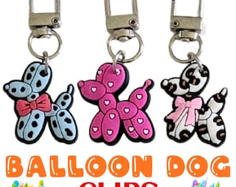 Clip e tiretti per cerniera a forma di cane palloncino / Ciondoli carini per borse / Accessori a clip a forma di cane palloncino / Ciondolo per zaino/borsa / Ciondolo carino per borsa / Tiretto per cerniera