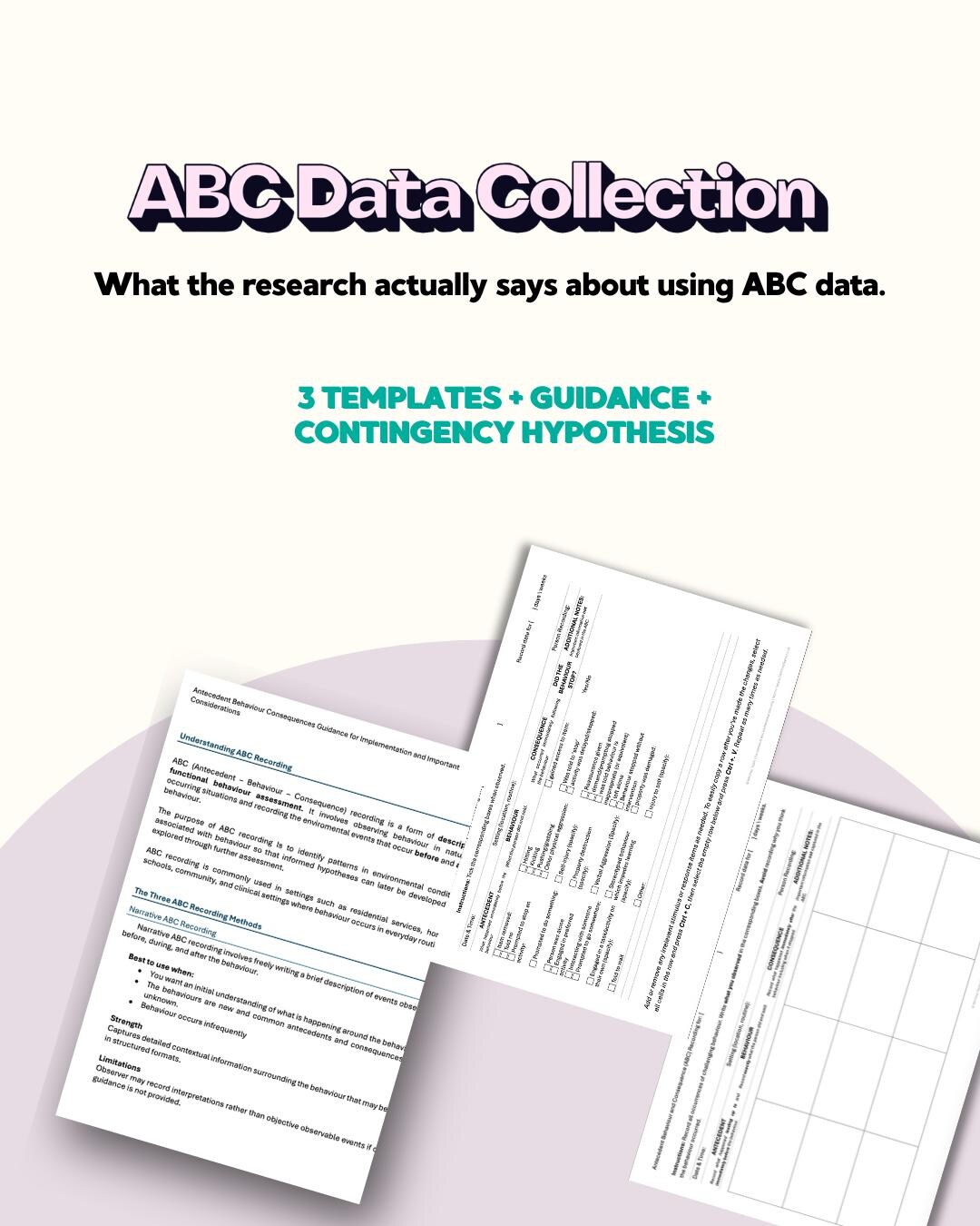 ABC Data Collection Templates | Behaviour Analysis Forms (digital ...