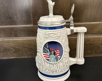 Vintage Avon 1998 America La belle chope à bière Chope à bière #30751 Statue de Libert